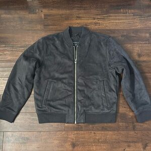 Abercrombie & Fitch Vegan Suede Bomber Jacket